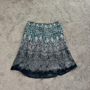 Boho Blue Midi Skirt